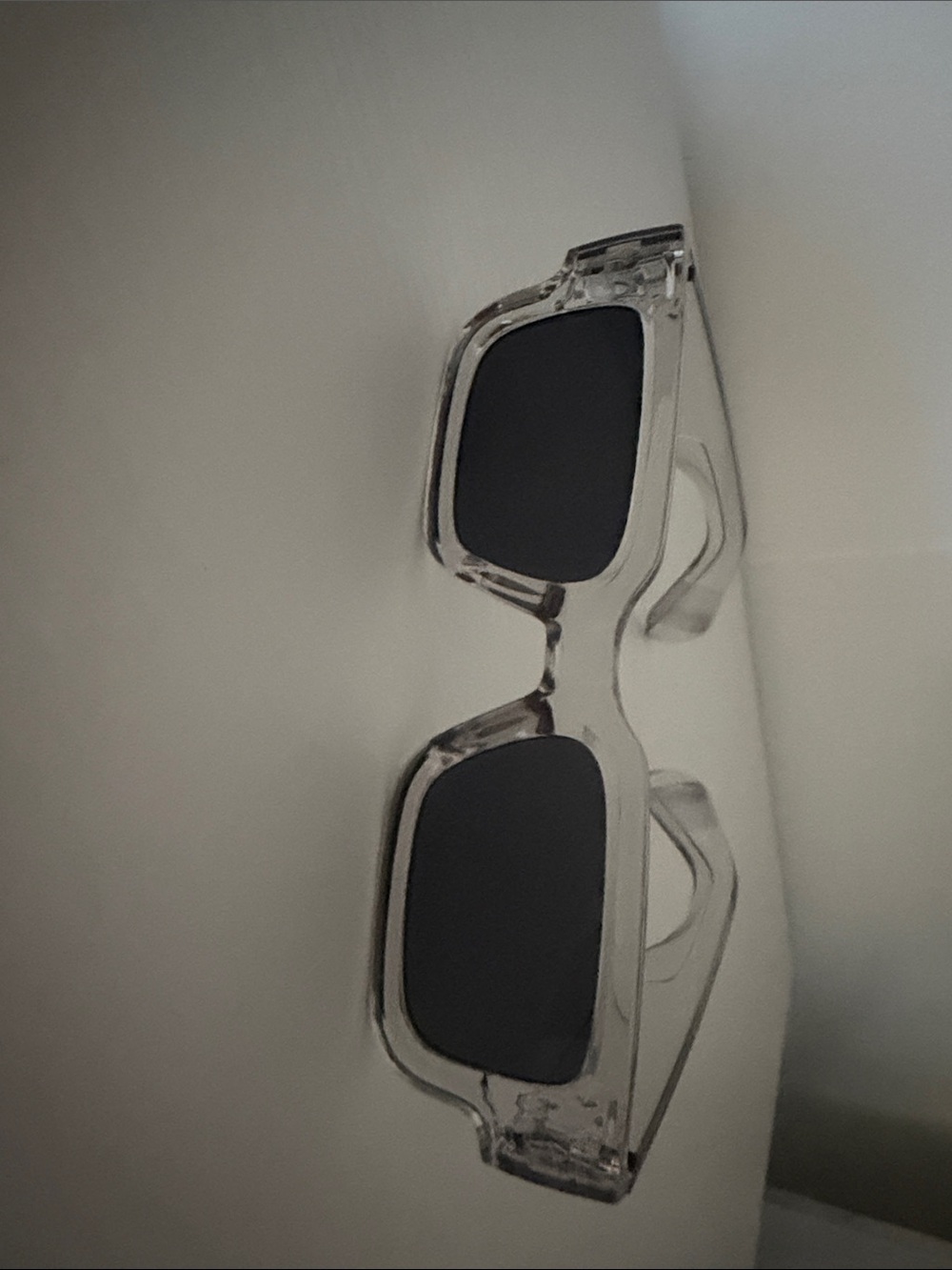 Clear Frame Black Lens Sunglasses - Unbranded